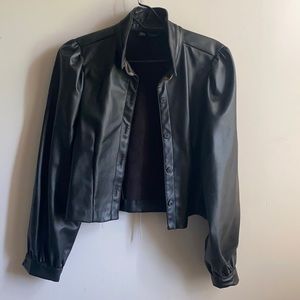 Leather dress shirt